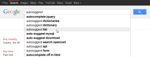 google autosuggest
